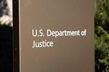 U.S Department of Justice sign