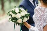 Bridge and groom at wedding