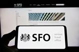 Serious Fraud Office logo displayed on phone screen