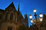 Royal Courts of Justice by night