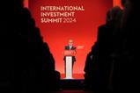 Prime Minister Keir Starmer speaks during the International Investment Summit in London