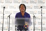 Conservative Party leader Kemi Badenoch delivers a speech at Policy Exchange in Westminster, London