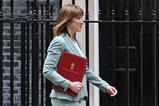 Chancellor of the Exchequer Rachel Reeves leaves 11 Downing Street to deliver the government's spending review later