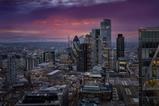 City of London skyline at dusk