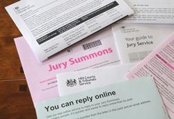 Various information documents relating to jury service