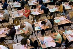 Kings College students sitting exam