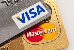 Mastercard and Visa cards