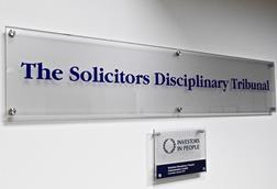 Solicitors Disciplinary Tribunal sign