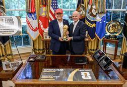 Donald Trump with FIFA president Gianni Infantino