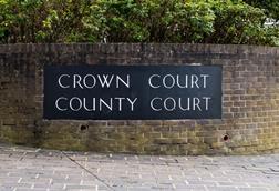 Crown and County court sign