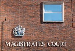 Magistrates court sign