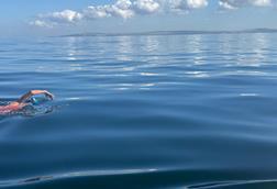 Karen Mee swimming the Channel