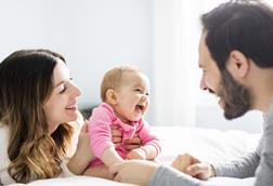 New parents with their baby