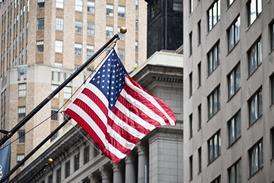 US flag New York