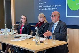 Professor Linda Mulcahy (centre) with Judge Amy Dunn Moore and Mark Marquardt