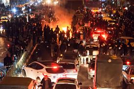 Tehran: people gathering during 8 January protest