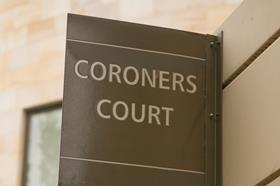 Coroners court sign