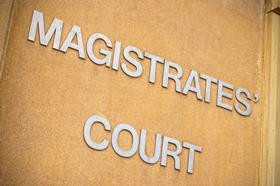 Magistrates' court sign