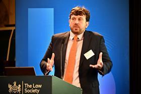 Professor Kanstantsin Dzehtsiarou speaks at Law Society Day of the Endangered Lawyer event