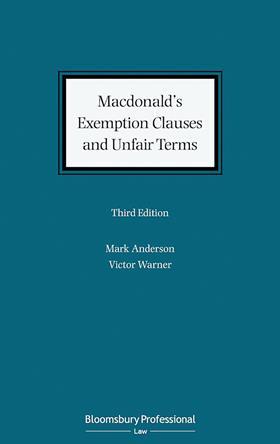 Macdonald's exemption clauses and unfair terms