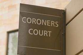 Coroners court sign