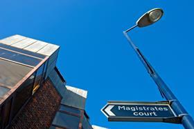 Magistrates court sign