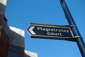 Magistrates court sign