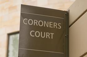 Coroners court sign