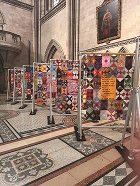 Quilts on display at the RCJ