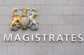Magistrates court sign