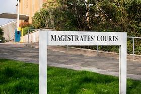 Magistrates' court sign