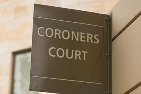 Coroners court sign