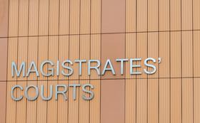 Magistrates' courts sign