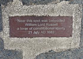 Memorial plaque to William Lord Russell, Lincoln's Inn Fields