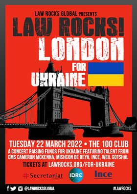 Law Rocks! London for Ukraine 2022 - A4 Flyer v2