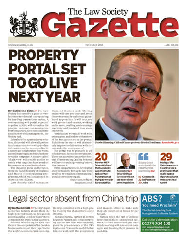Law Gazette 21 October 2013
