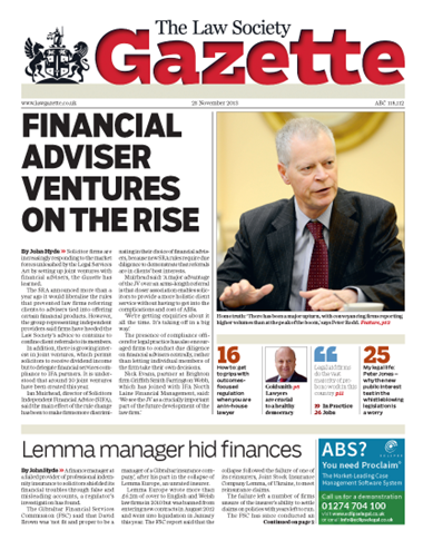 Law Gazette 25 November 2013