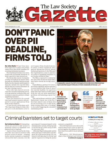 Law Gazette 30 September 2013