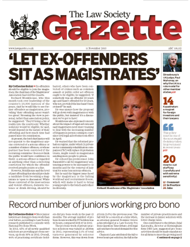 Law Gazette 11 November 2013