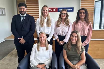 Back row (l-r) - Ryan Aujla, Freya Blood, Eleanor Morley and Shakiba Bazli. Seated (l-r) - Ellie Clark and Cassie Mason