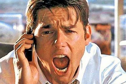 Tom Cruise in Jerry Maguire, Sony Pictures/TriStar film (1996)