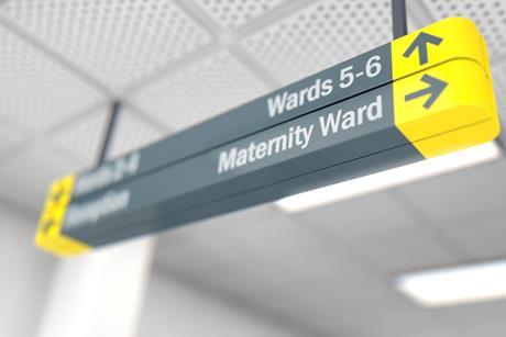 Maternity ward sign