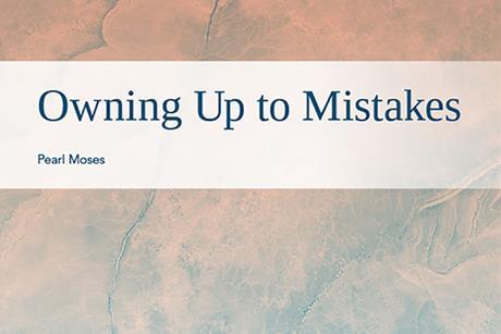 Owning up to mistakes book