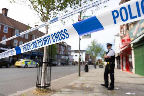 Golders Green stabbing, police tape