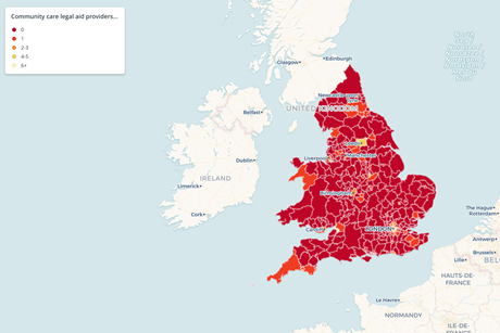 Community care legal aid providers April 2025