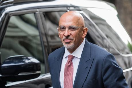 Chancellor of the Exchequer Nadhim Zahawi