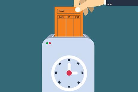 Clocking in machine