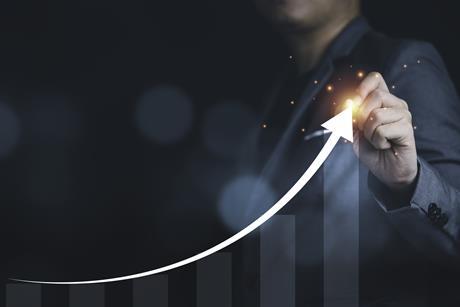 Graph increase concept image