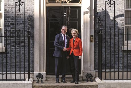 Keir Starmer with European Commission president Ursula von der Leyen