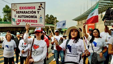 Mexico judicial reform protest